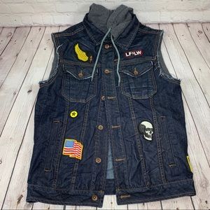 Akoo One Hooded Sleeveless Jean Denim 